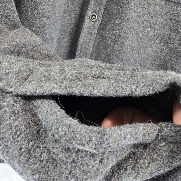 Coalatree Shirt Jacket Mens Large Wool Gray Button Down Shacket Chamois - Picture 9 of 12